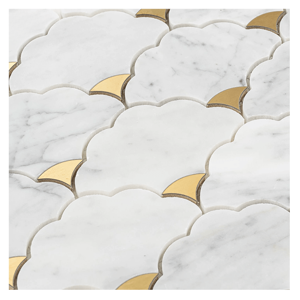 โมเสคหินอ่อน TIMELESS TILES รุ่น LUCKY CLOUD 23.7X29.8 ซม. สี CARRARA WHITE
